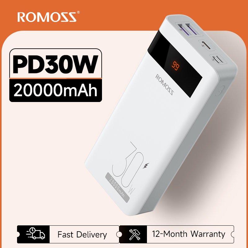 Buy ROMOSS Sense6PS+ Power Bank 20000mAh USB Type C PD Fast
